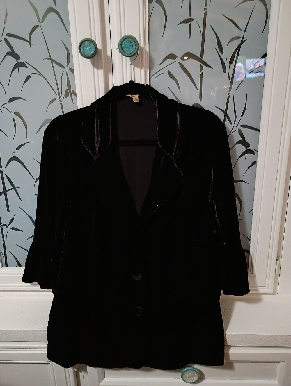 Notations Black Velvet Women's Blazer Jacket